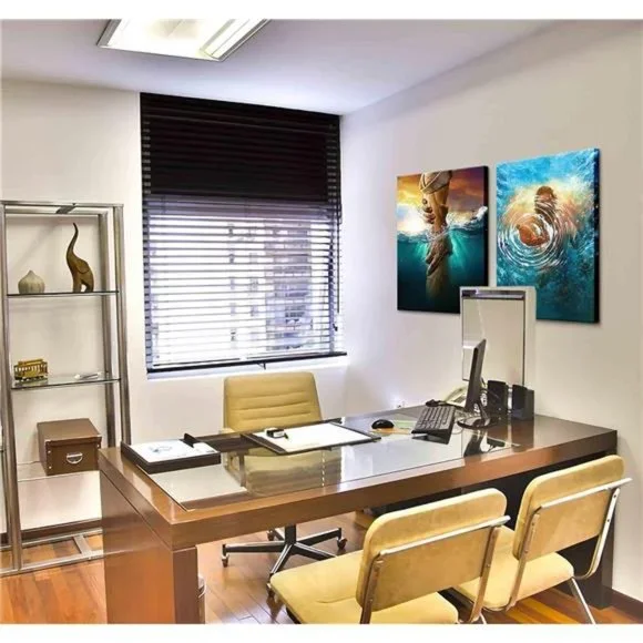 Pcs Framed Jesus wall art The Hand of God Jesus Reaching Into